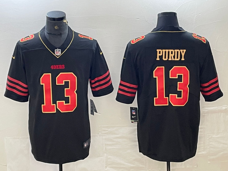 Men's San Francisco 49ers Brock Purdy #13 Black Jersey